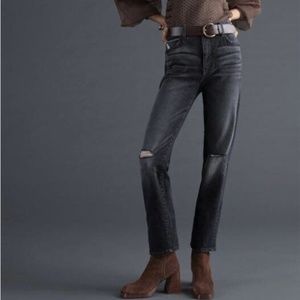NWT Anthropologie Pilcro Borrowed Boyfriend Jeans Size 30 / Black/Grey